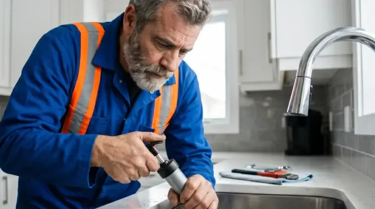 évier bouché obstrué