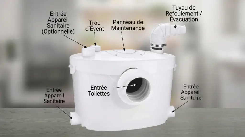 explication fonctionnement sanibroyeur