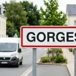 Panneau de la ville de Gorges