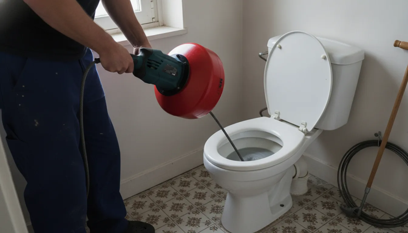 Débouchage WC au furet électrique dans une maison au Loroux-Bottereau